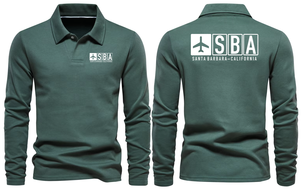 SBA AIRPORT LONG SLEEVE POLO