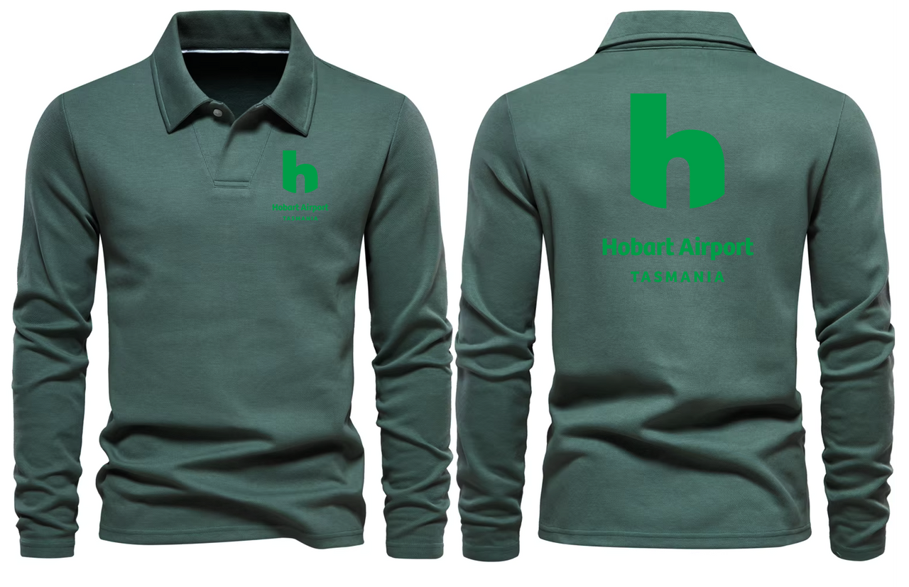 HOBART AIRPORT LONG SLEEVE  POLO