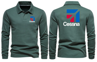 Thumbnail for CESSNA LOGO LONG SLEEVE  POLO