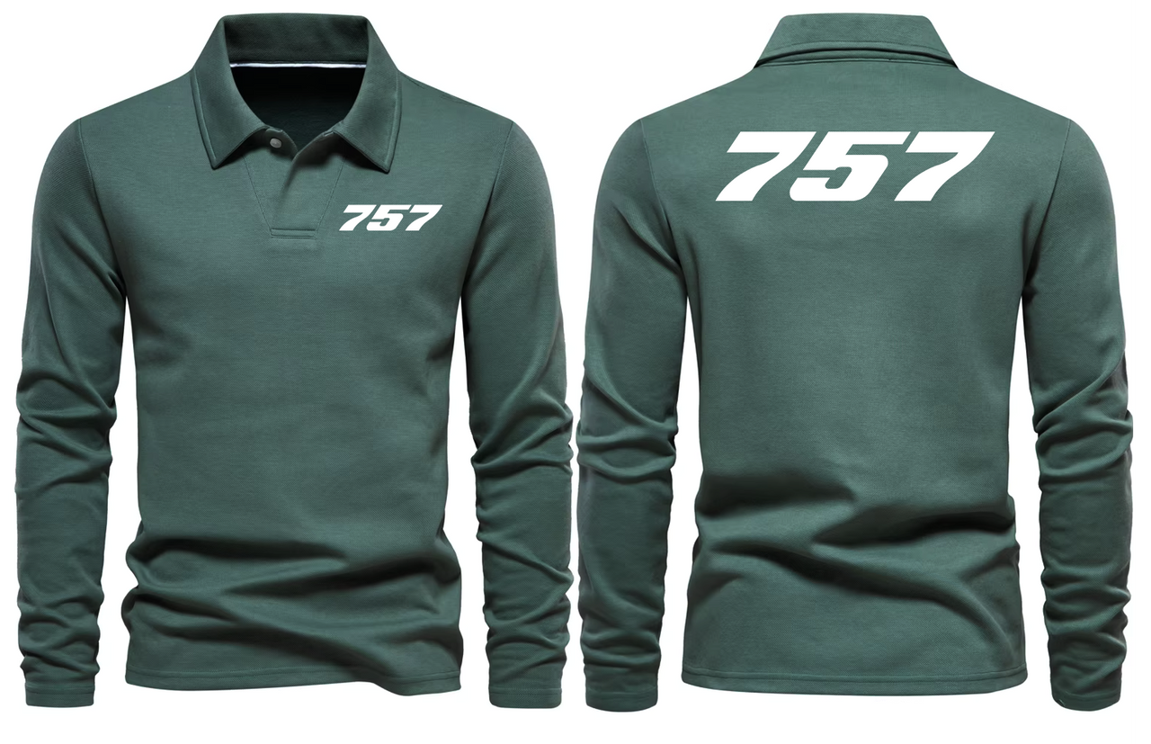 BOEING 757 LONG SLEEVE  POLO