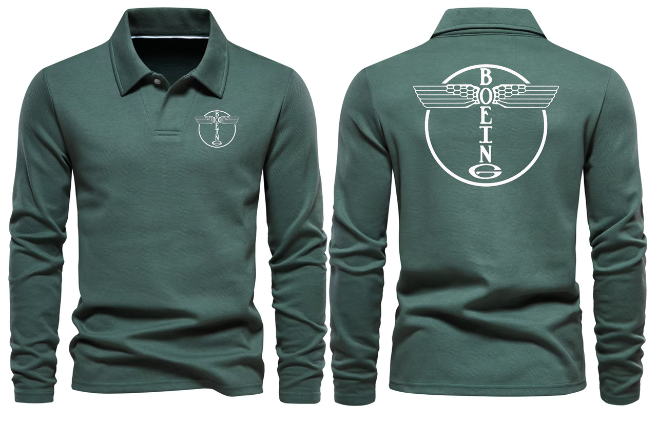 BOEING OLD LOGO LONG SLEEVE  POLO