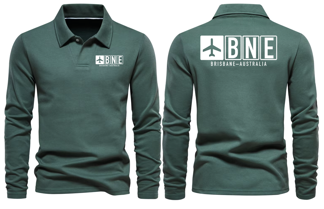 BNE AIRPORT LONG SLEEVE POLO