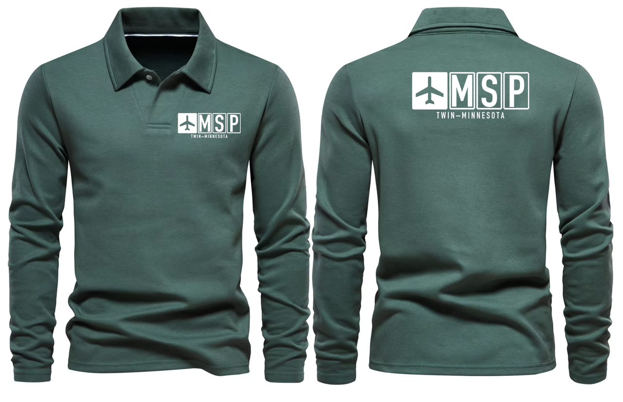 MSP AIRPORT LONG SLEEVE POLO