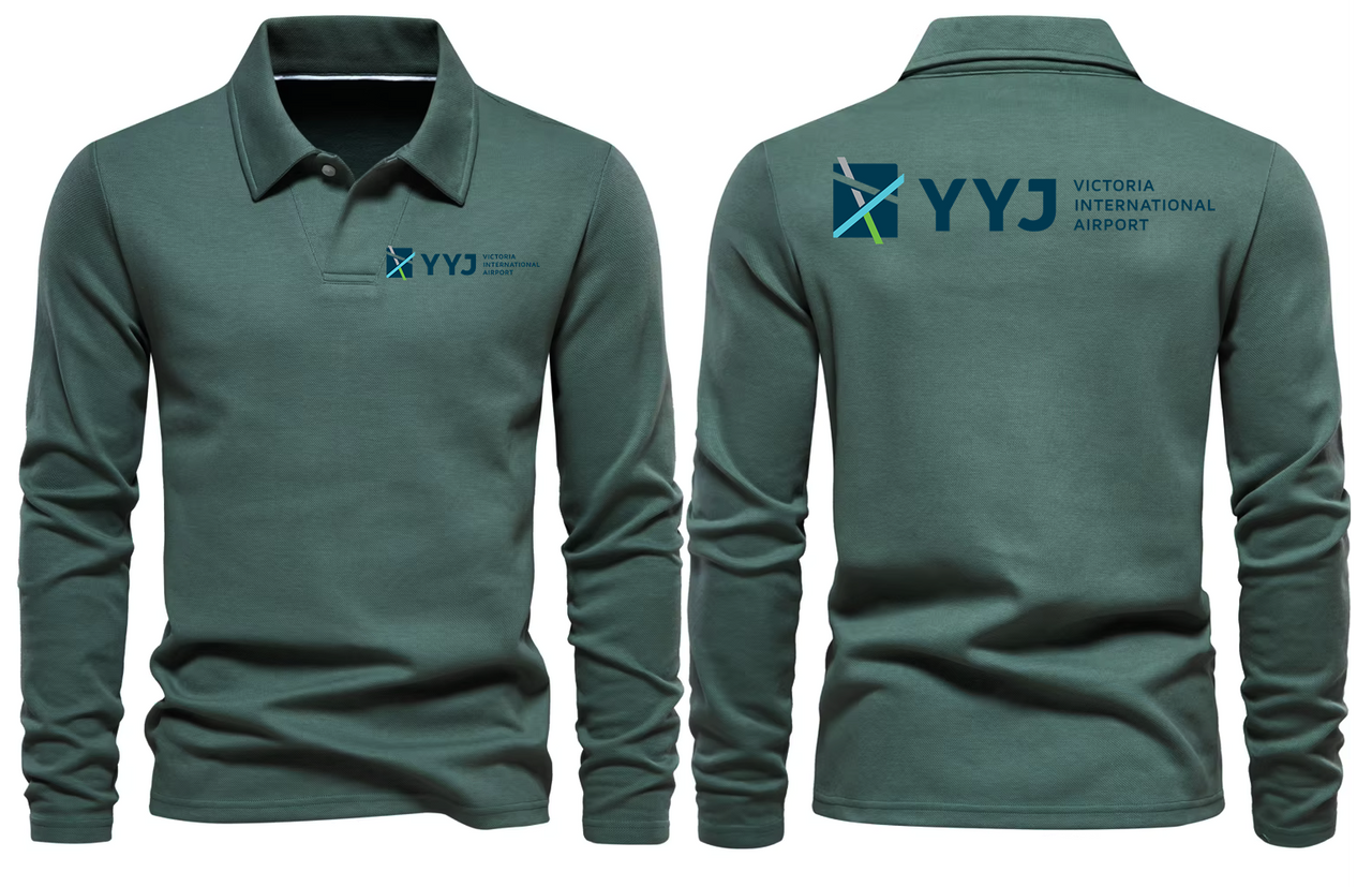 YYJ AIRPORT LONG SLEEVE  POLO