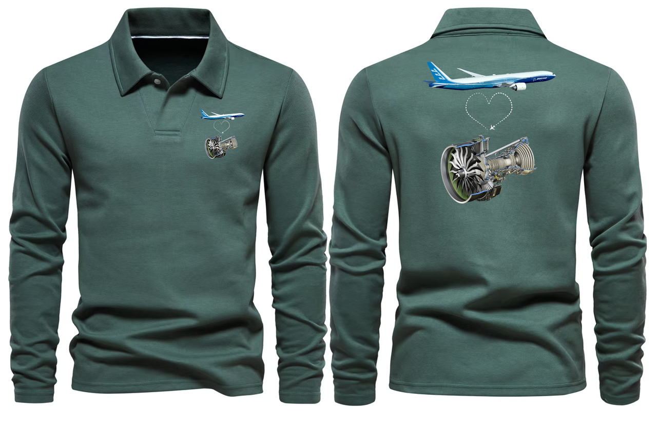 BOEING 777  LONG SLEEVE  POLO