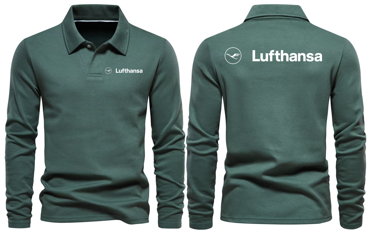 LUFTHANSA AIRLINES LONG SLEEVE  POLO