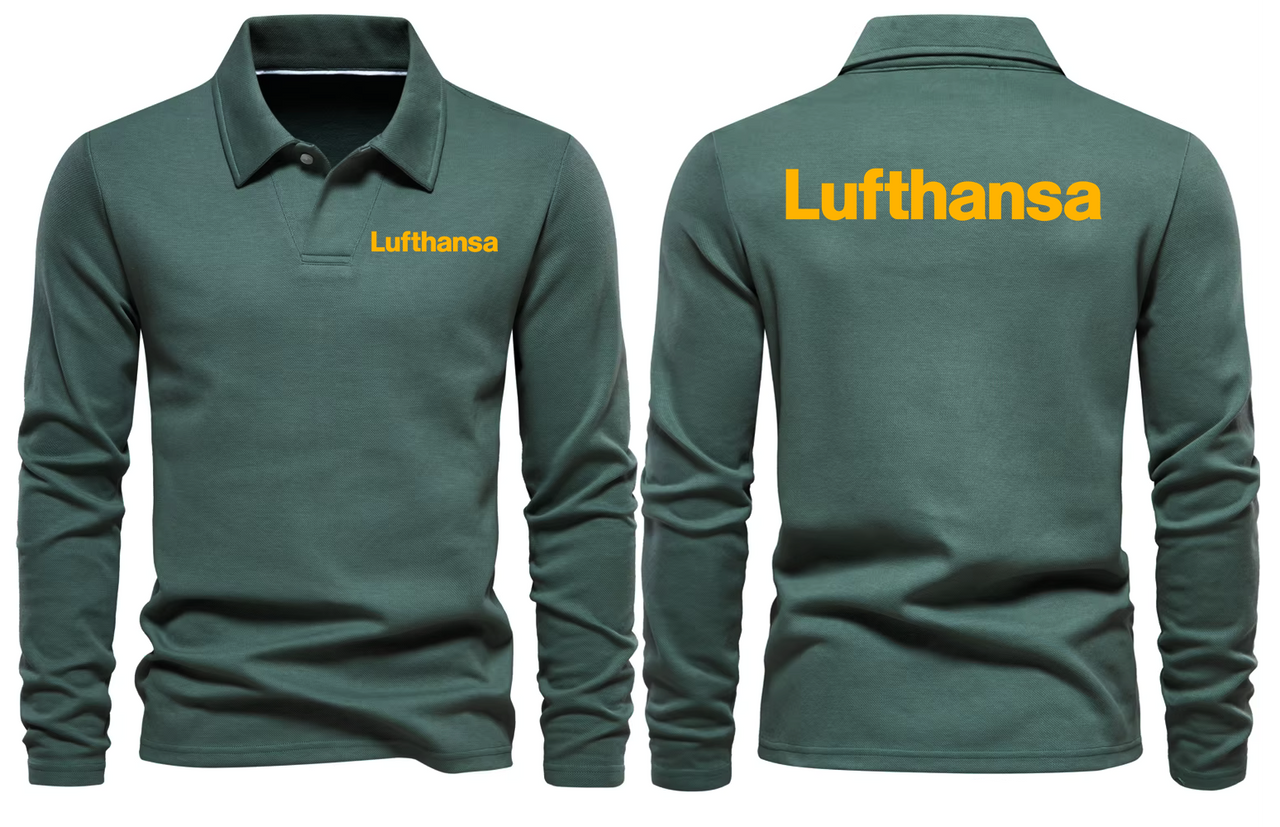 LUFTHANSA  LONG SLEEVE  POLO 1