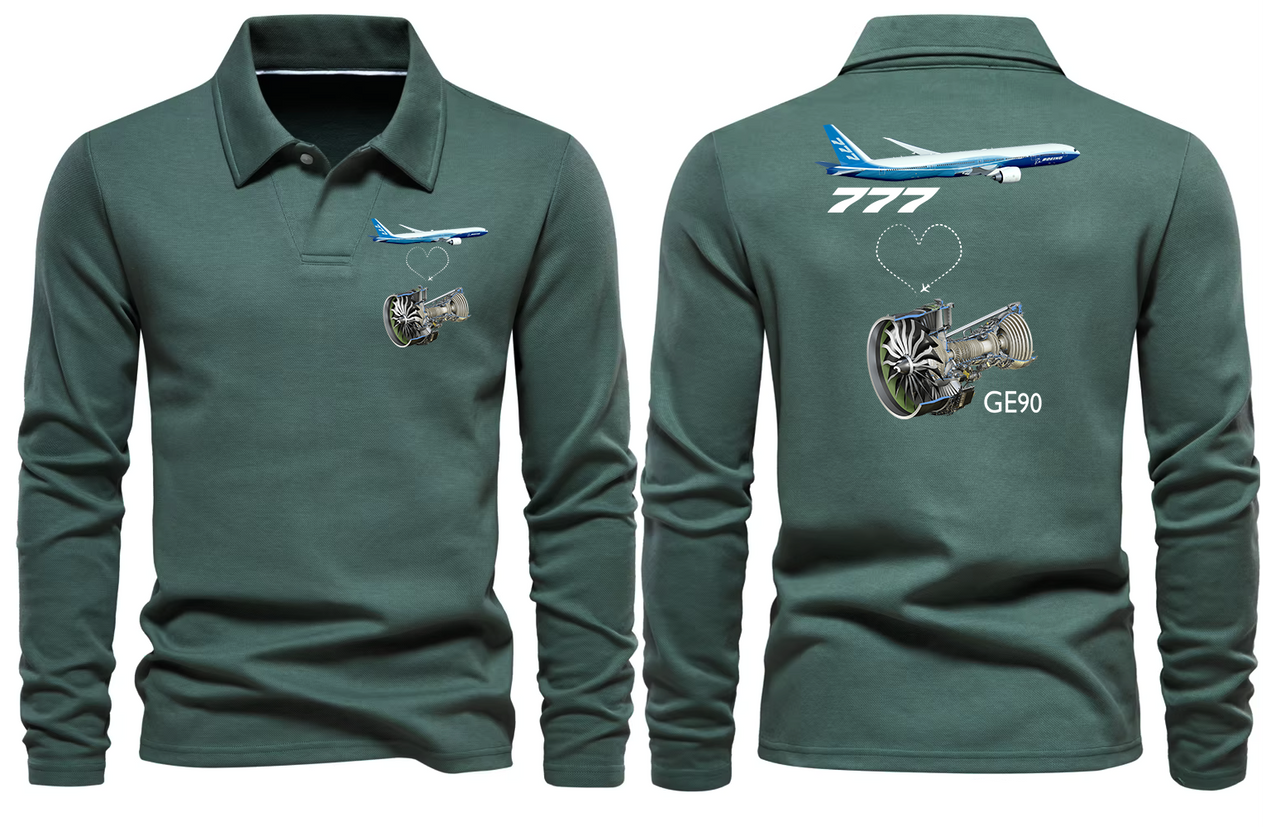 BOEING 777  LONG SLEEVE  POLO