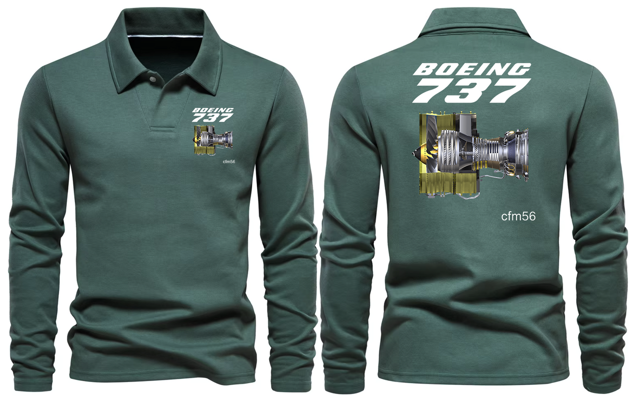 BOEING CFM 56 LONG SLEEVE  POLO