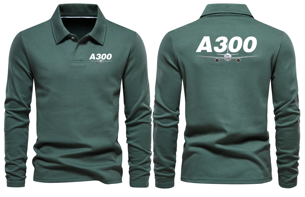 AIRBUS 300 LONG SLEEVE  POLO