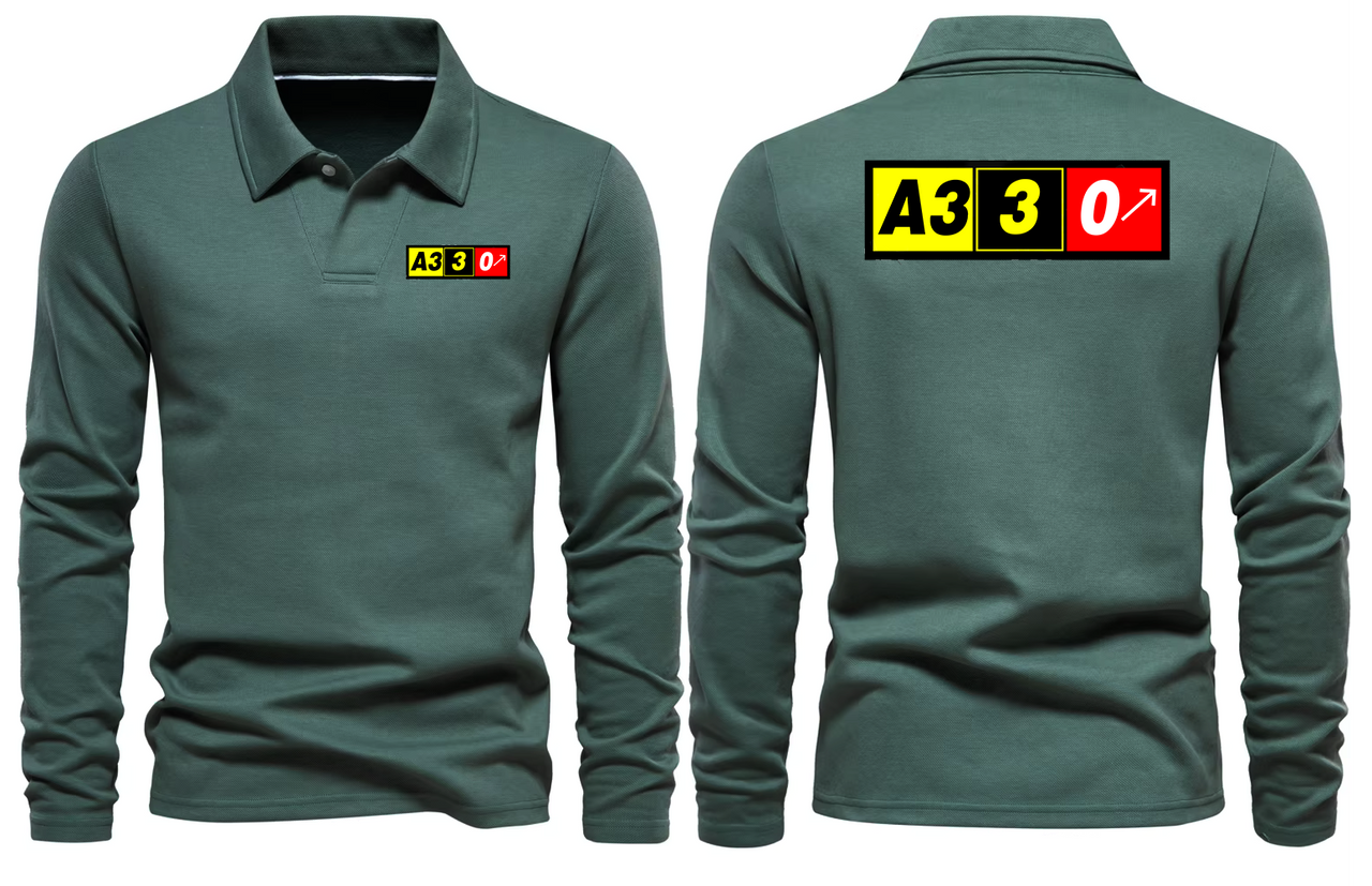 AIRBUS A330 LONG SLEEVE  POLO