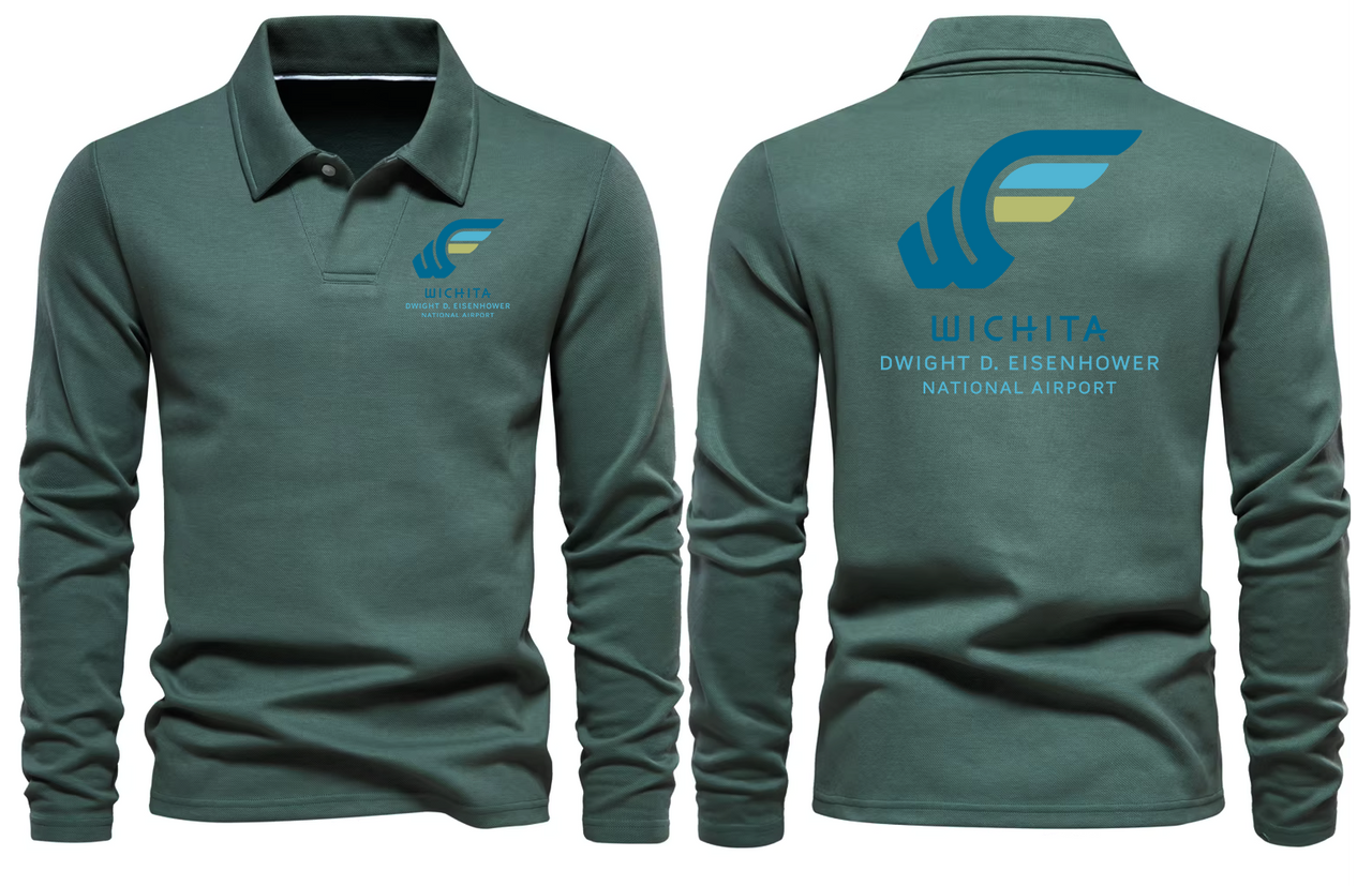 WHICITA AIRPORT LONG SLEEVE  POLO