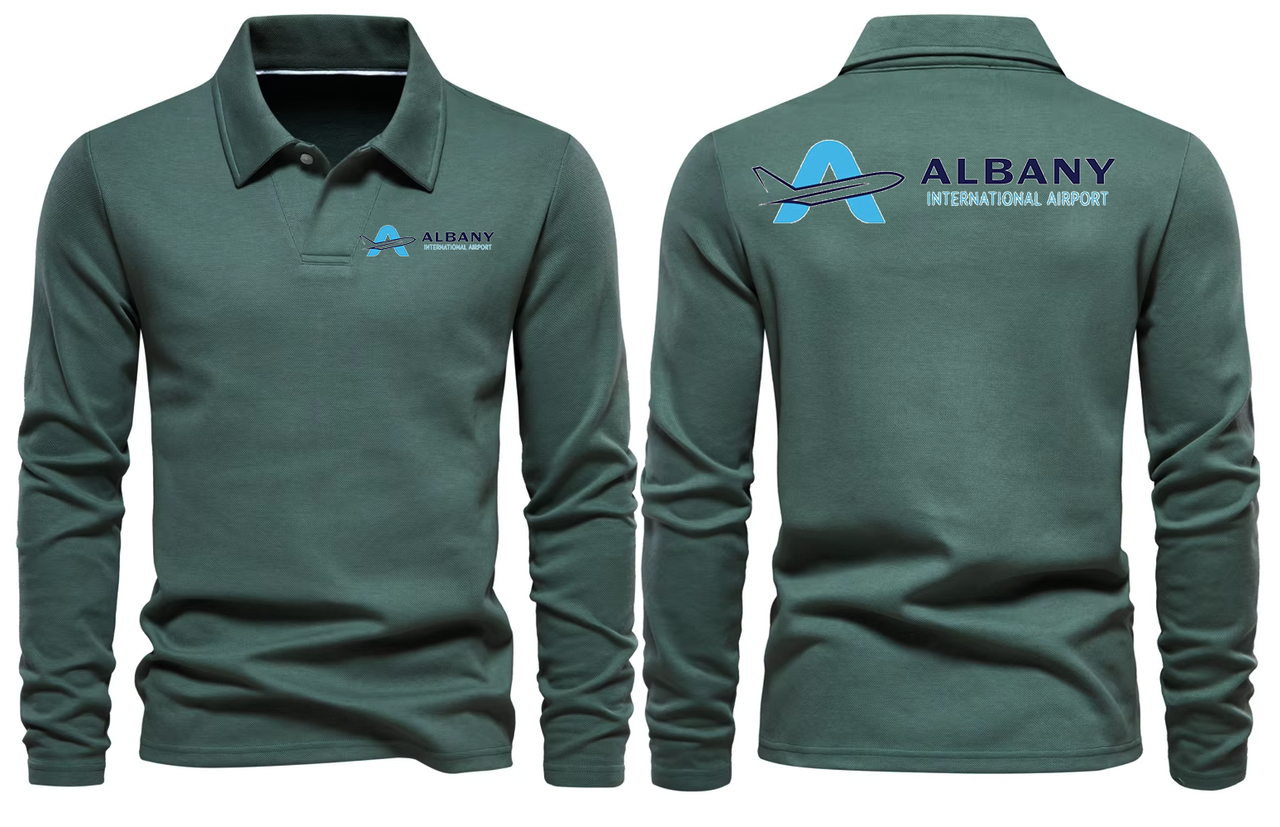 ALBANY AIRPORT LONG SLEEVE  POLO