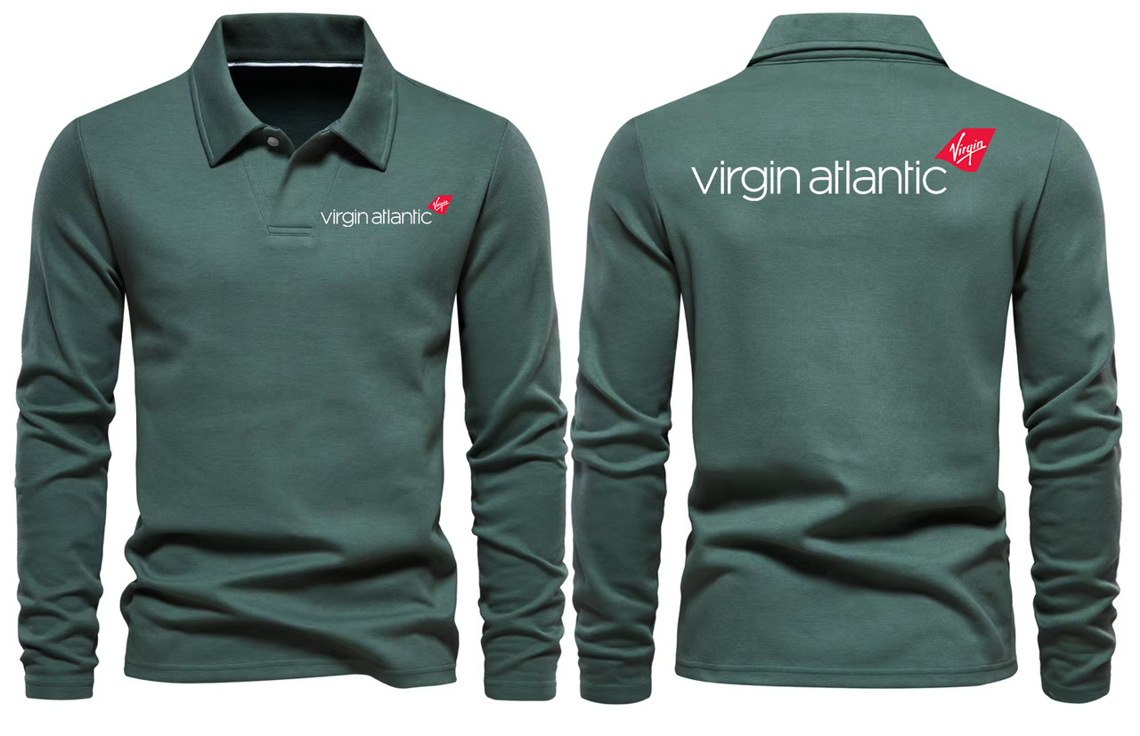 VIRGIN ATLANTIC AIRLINES LONG SLEEVE  POLO