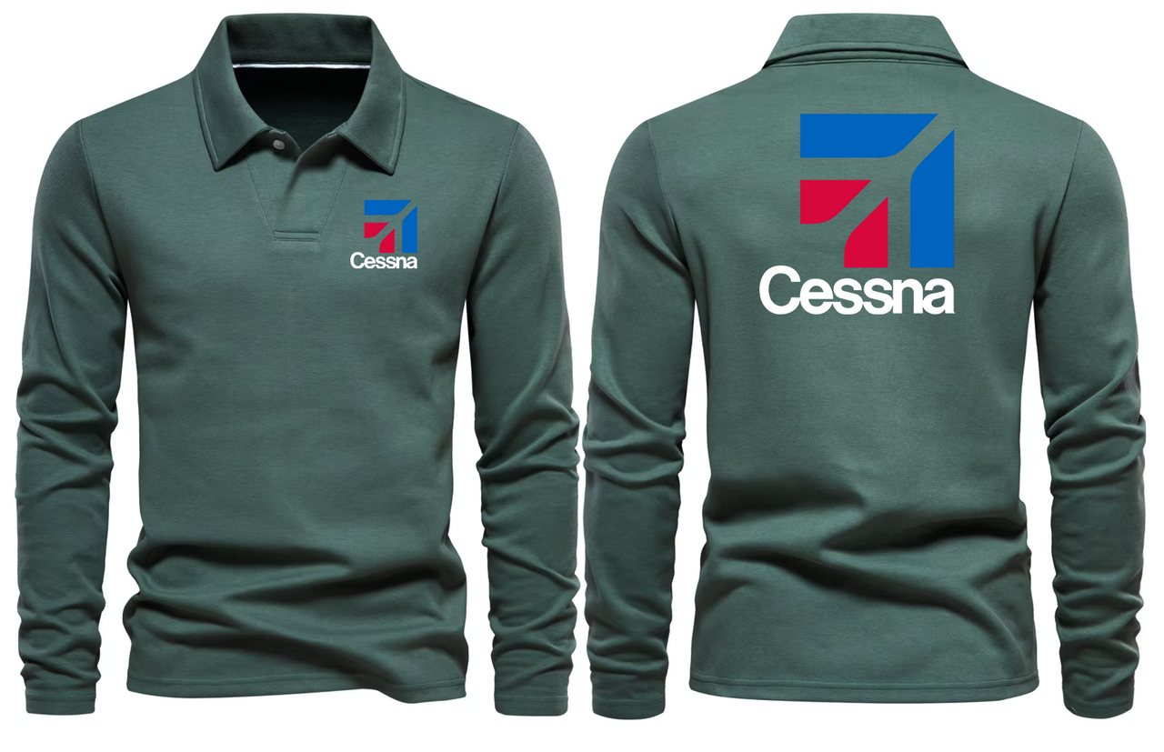 CESSNA LOGO LONG SLEEVE  POLO
