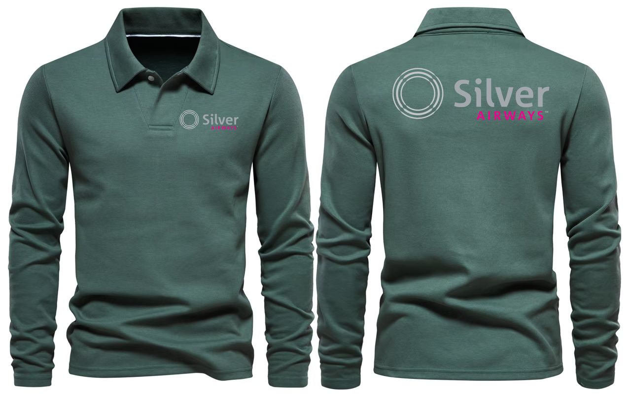 SILVER AIRWAYS  LONG SLEEVE  POLO