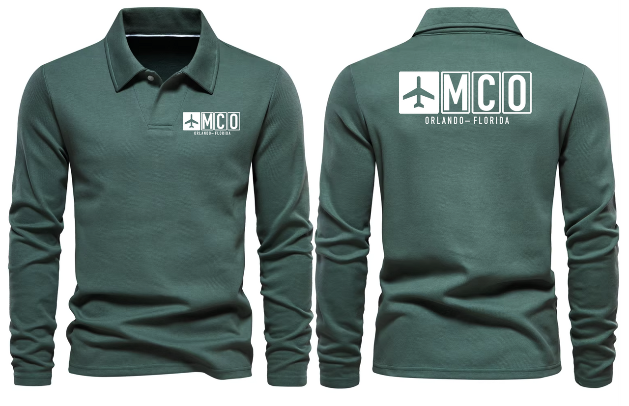 MCO AIRPORT LONG SLEEVE POLO