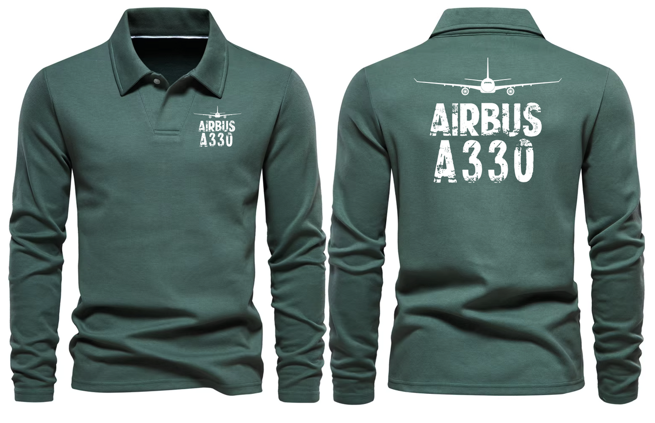 AIRBUS A330 LONG SLEEVE  POLO
