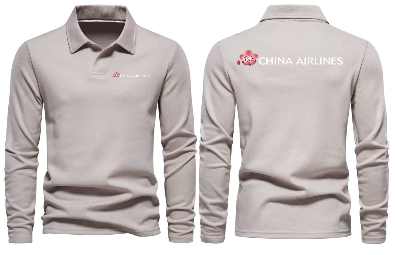 CHINA AIRLINES LONG SLEEVE  POLO 01