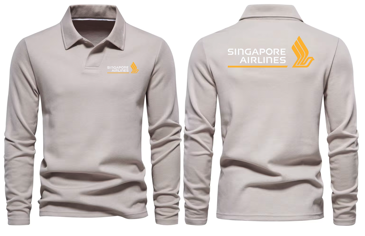 SINGAPURE AIRLINES LONG SLEEVE  POLO