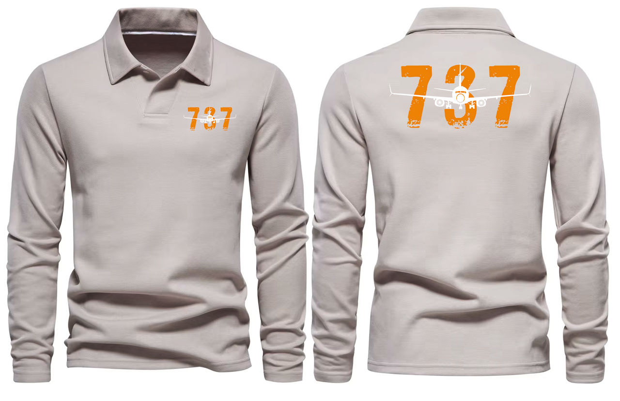 BOEING 737 LONG SLEEVE  POLO