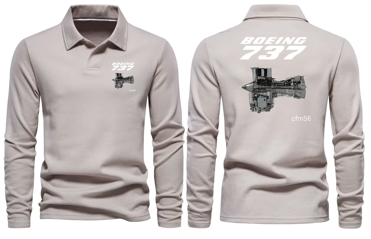 BOEING CFM 56 LONG SLEEVE  POLO