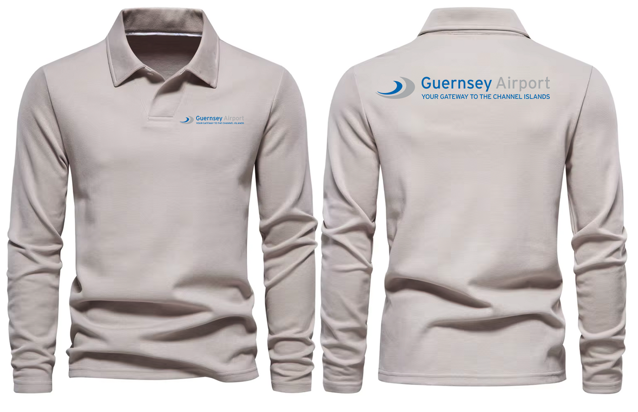 AIR GUERNES AIRPORT LONG SLEEVE  POLO