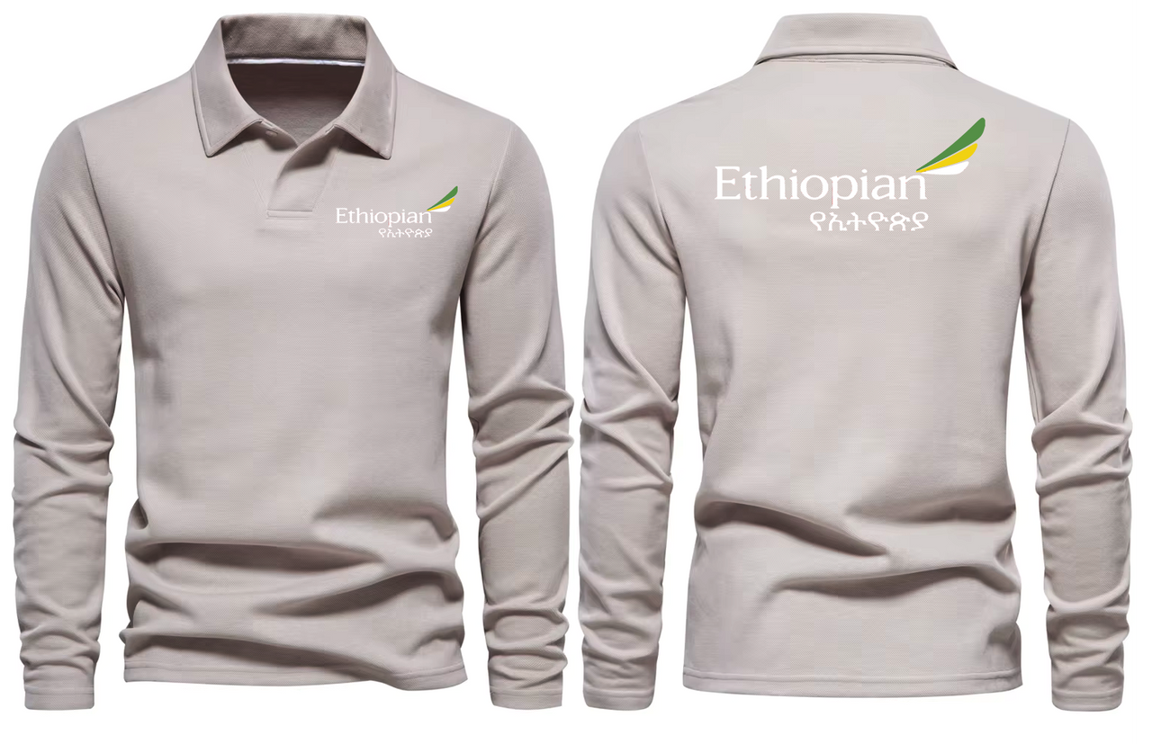 ETHIOPIAN AIRLINES LONG SLEEVE  POLO