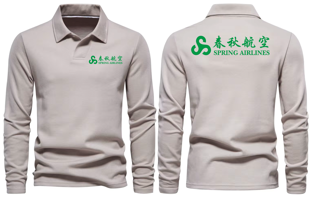 SPRING AIRLINES LONG SLEEVE  POLO