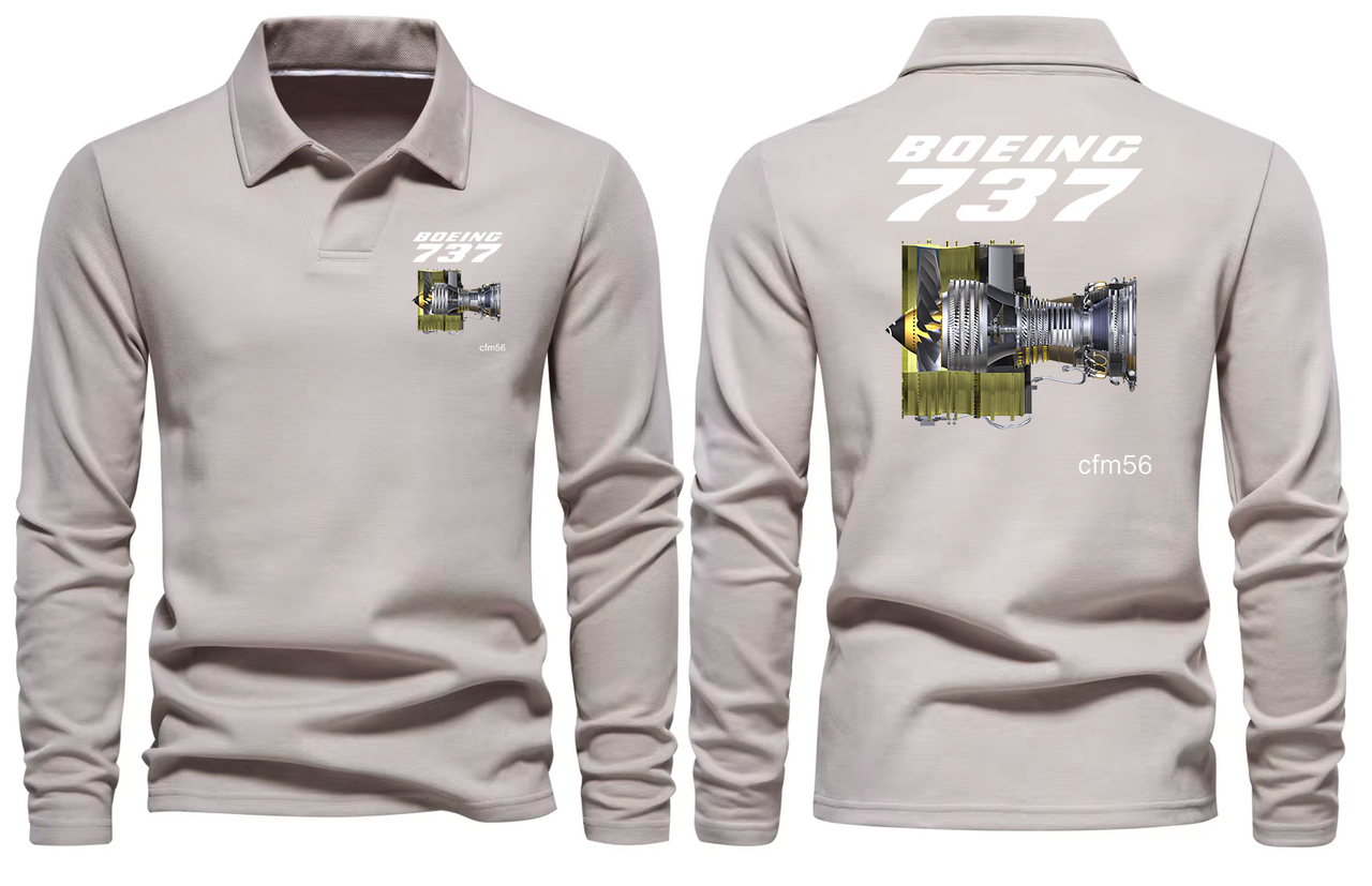BOEING CFM 56 LONG SLEEVE  POLO