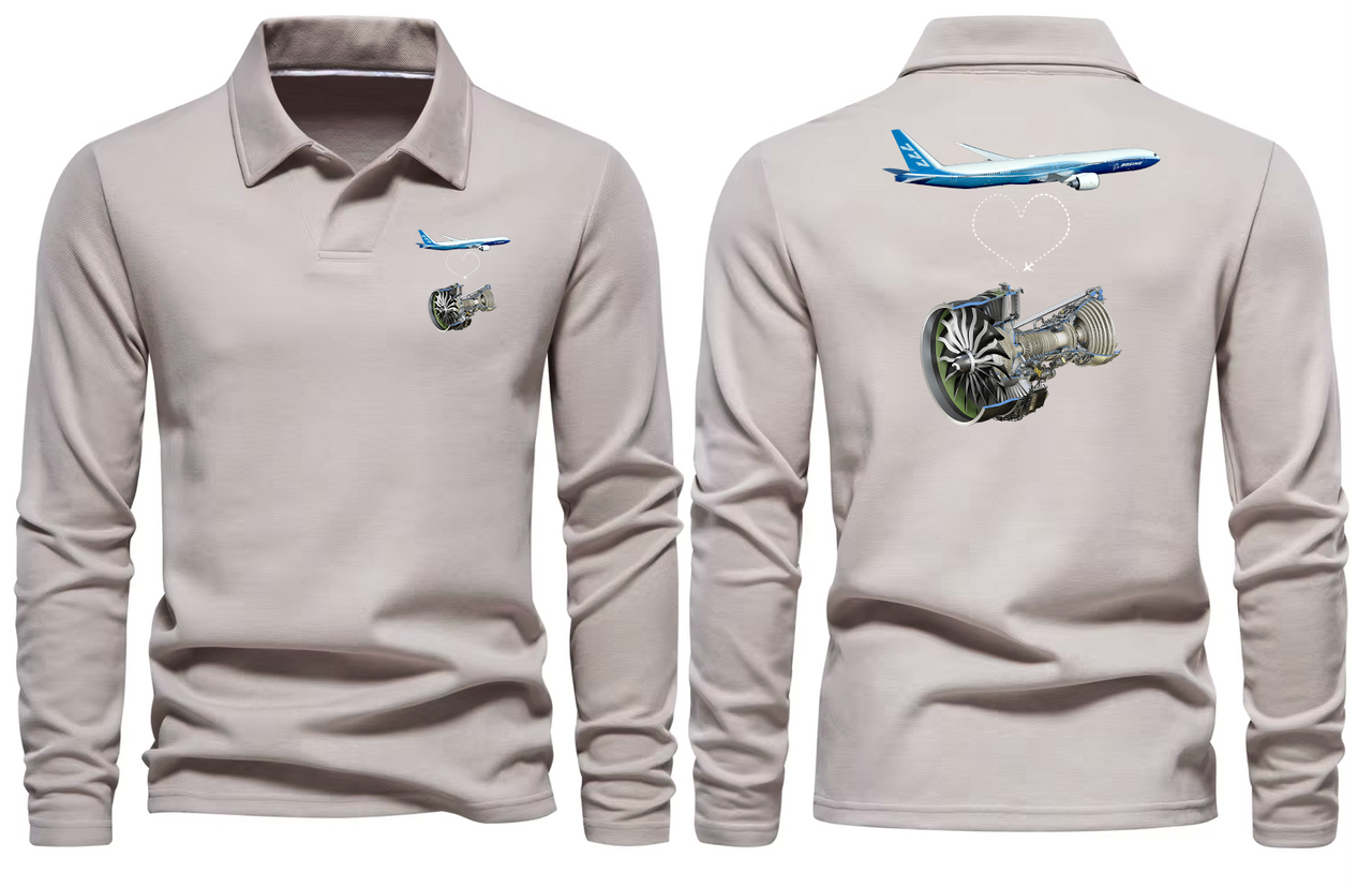 BOEING 777  LONG SLEEVE  POLO