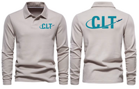 Thumbnail for AIR CLT AIRPORT LONG SLEEVE  POLO