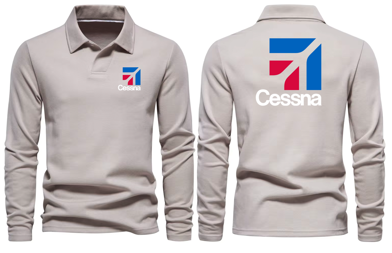 CESSNA LOGO LONG SLEEVE  POLO