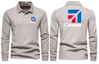 Thumbnail for CESSNA LOGO LONG SLEEVE  POLO