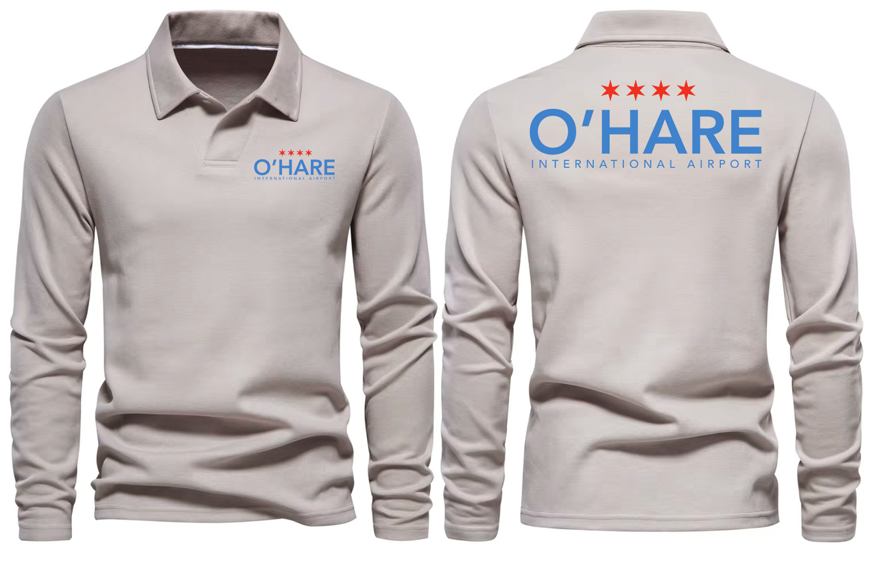 O HARE AIRPORT LONG SLEEVE  POLO