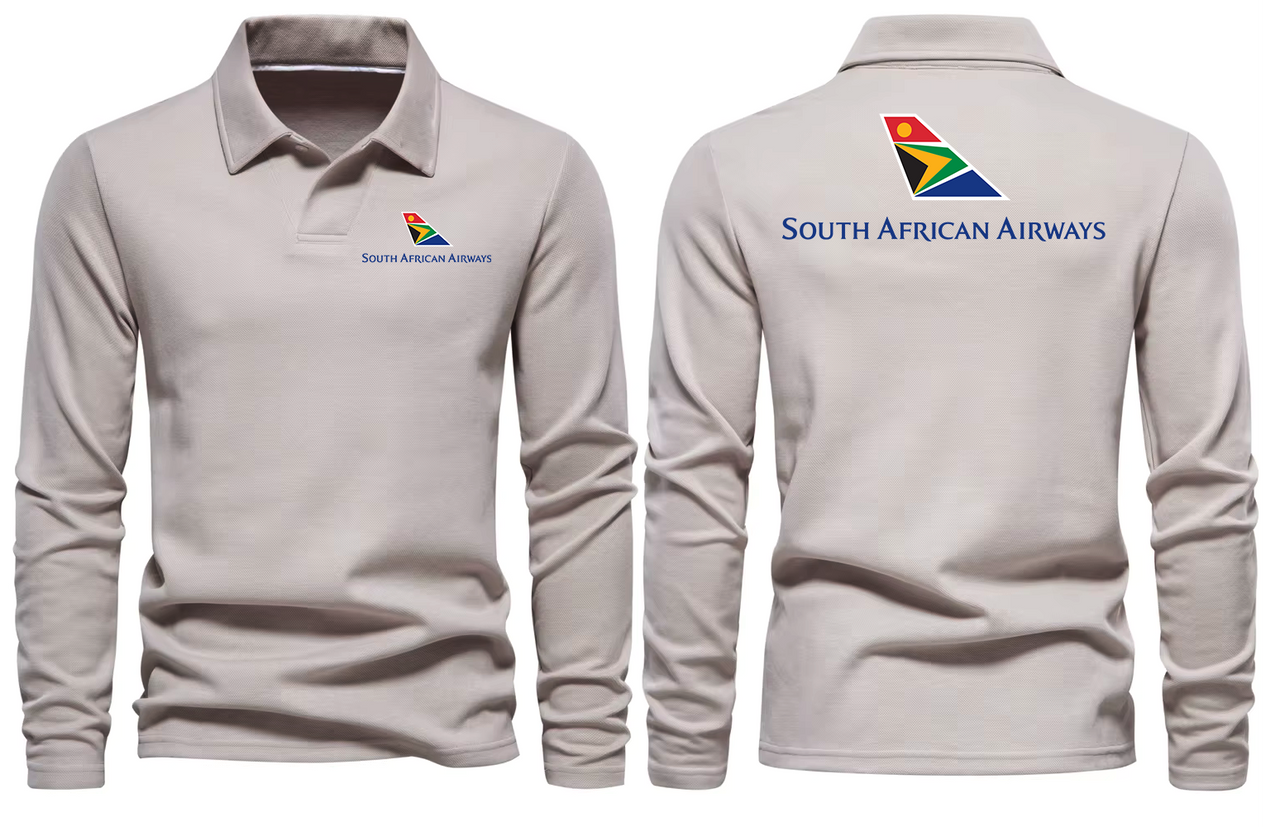 SOUTH AFRICAN AIRWAYS LONG SLEEVE  POLO