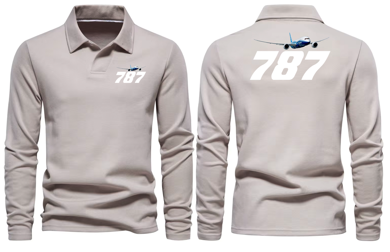 BOEING 787  LONG SLEEVE  POLO