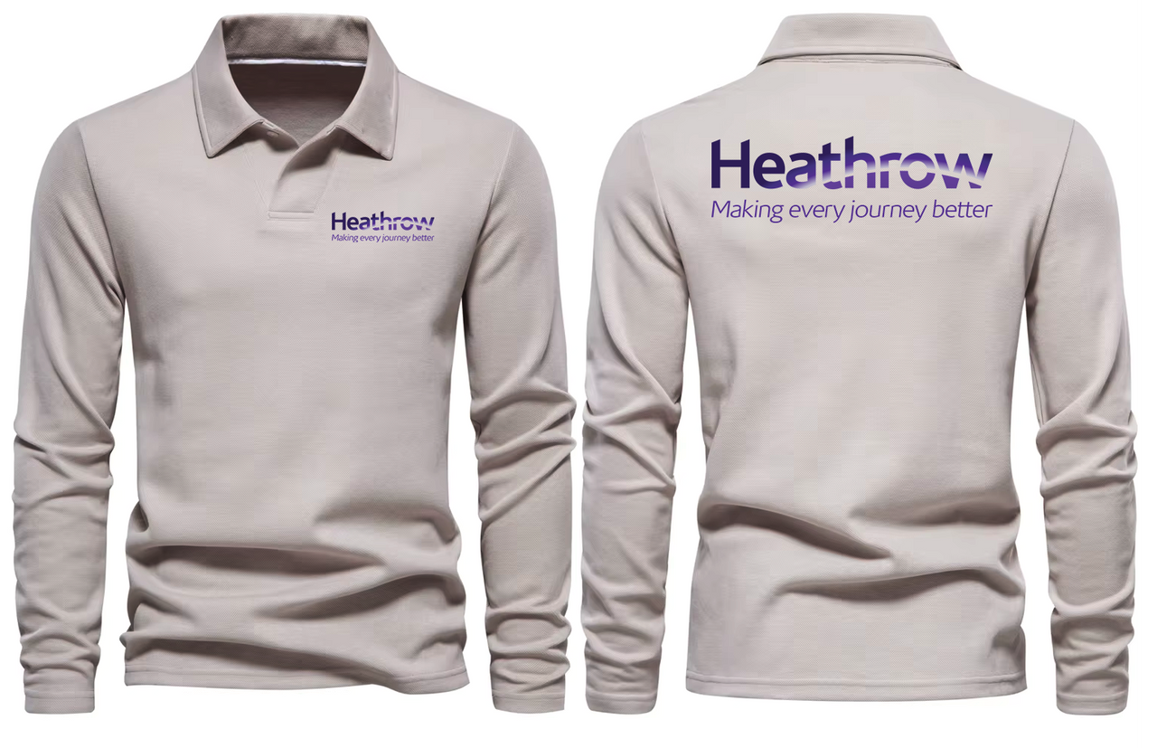 HEATHROW AIRPORT LONG SLEEVE  POLO