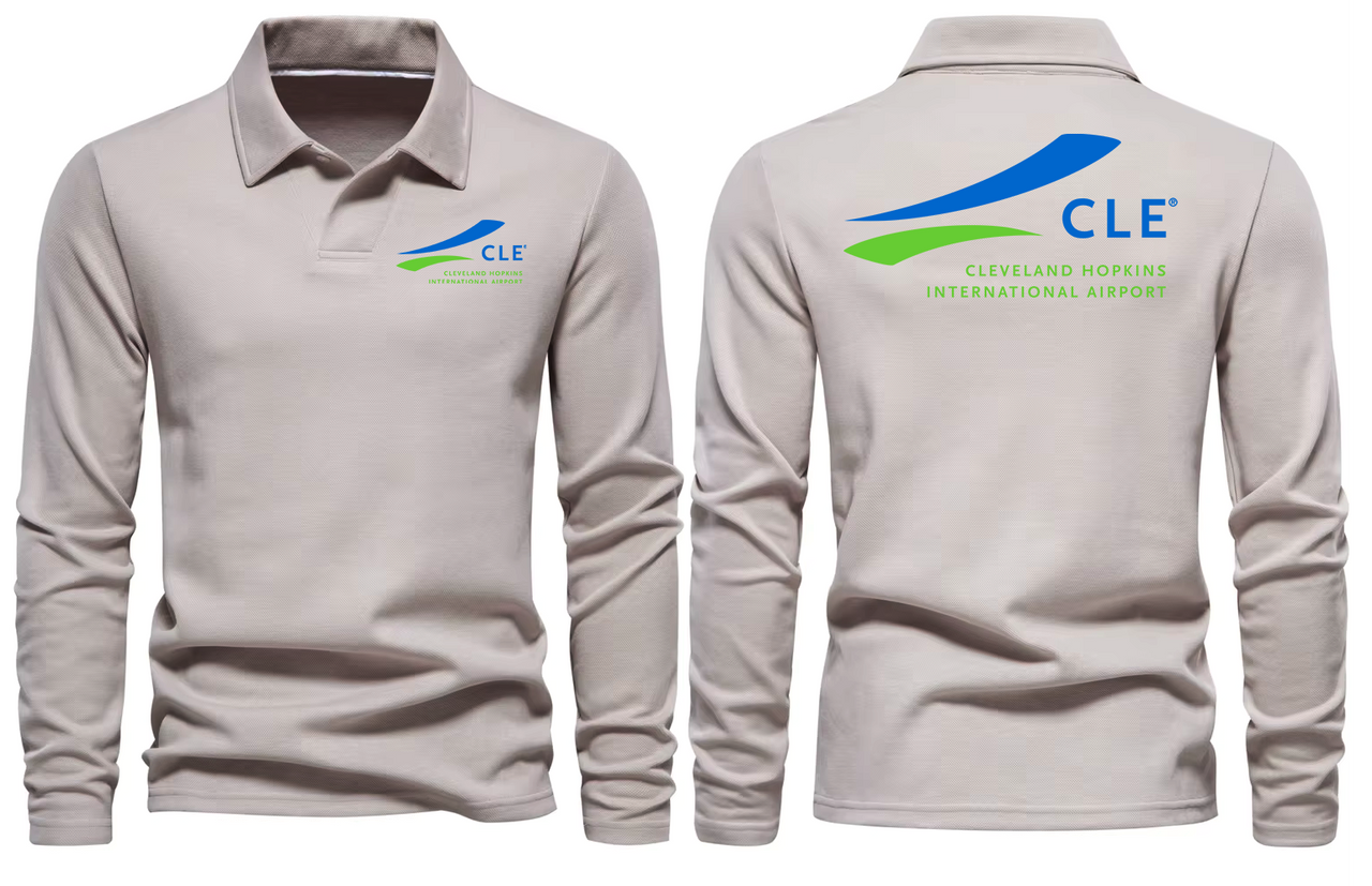 AER CLE AIRPORT LONG SLEEVE  POLO
