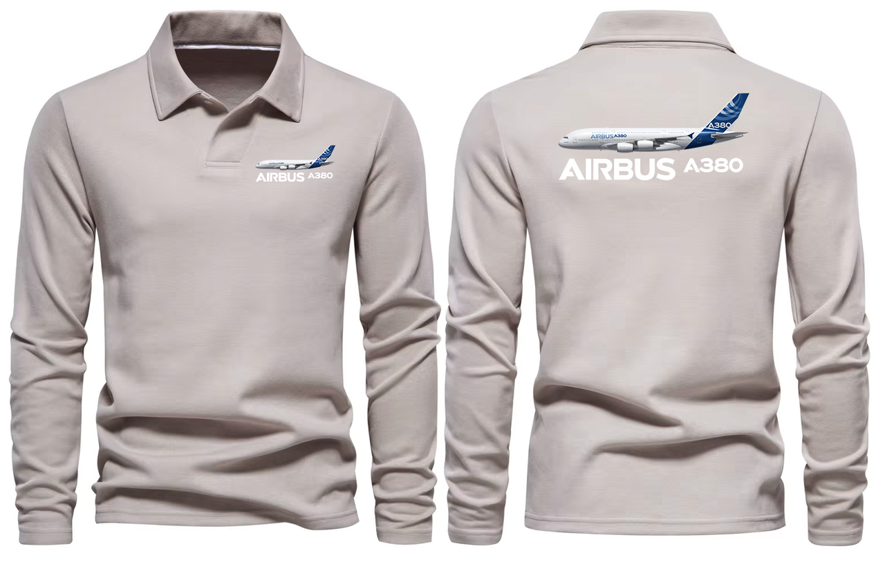 AIRBUS A380 LONG SLEEVE  POLO