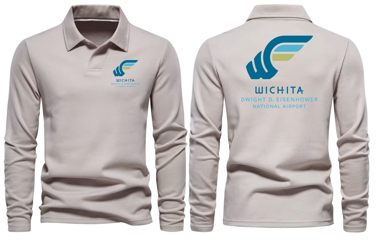 WHICITA AIRPORT LONG SLEEVE  POLO