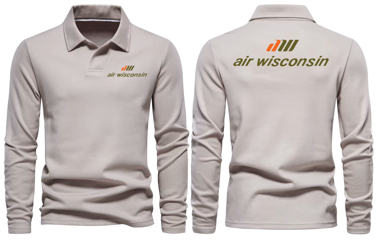 AIR WISCONSIN  LONG SLEEVE  POLO