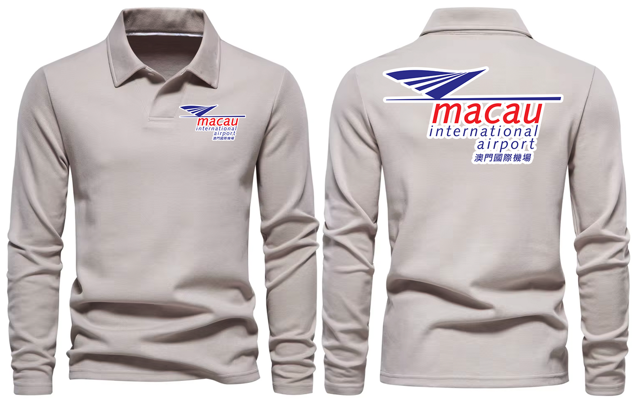 MACAU AIRPORT LONG SLEEVE  POLO