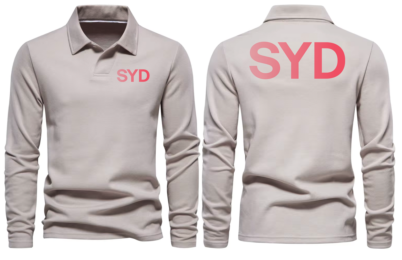 SYD AIRPORT LONG SLEEVE  POLO