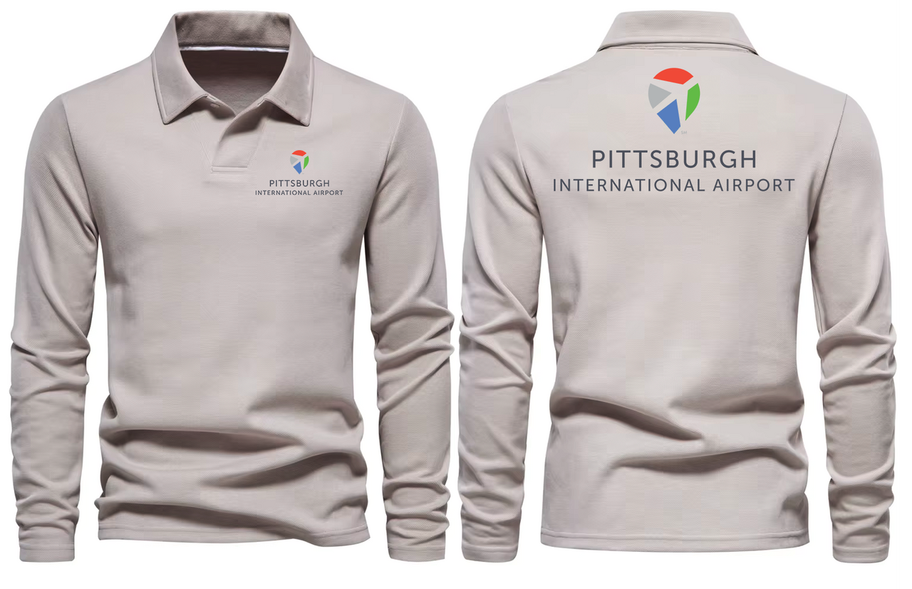 PITTISBURGH AIRPORT LONG SLEEVE  POLO