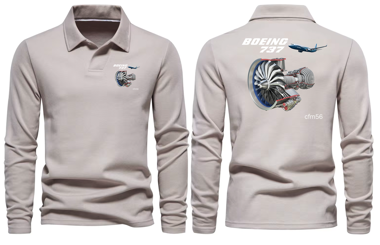 BOEING 737 CFM 56 LONG SLEEVE  POLO
