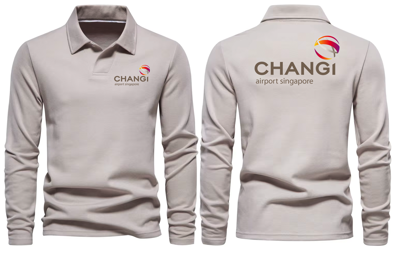 AIR CHANGI AIRPORT LONG SLEEVE  POLO