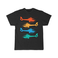 Thumbnail for Retro Sunset Helicopter T-SHIRT A V 8 R
