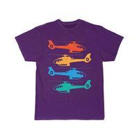Thumbnail for Retro Sunset Helicopter T-SHIRT A V 8 R