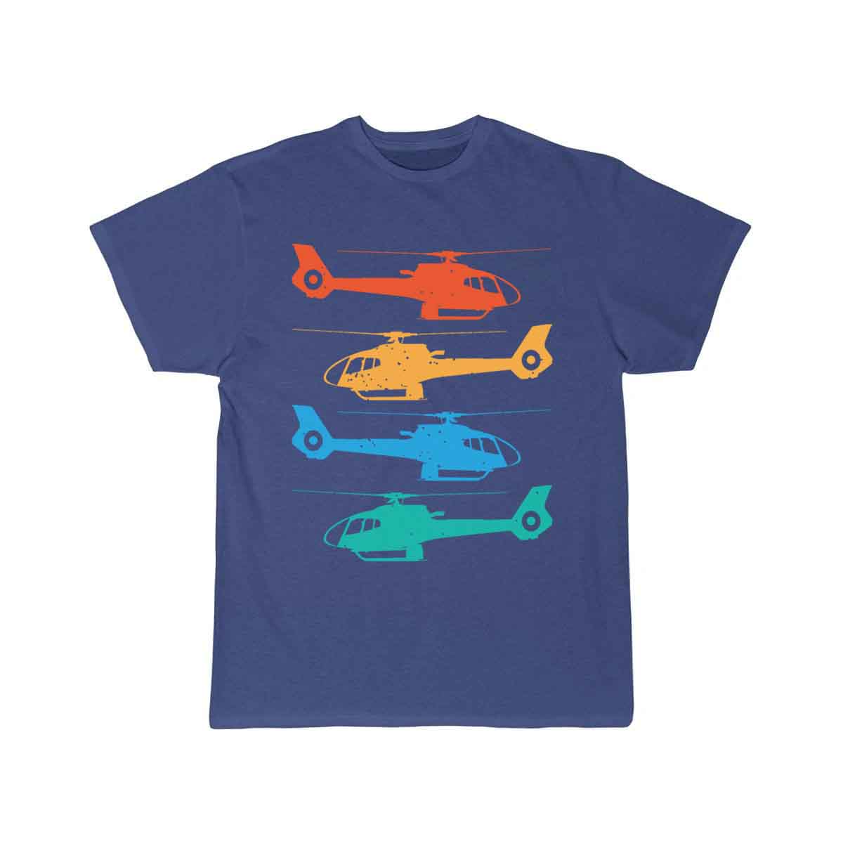 Retro Sunset Helicopter T-SHIRT A V 8 R